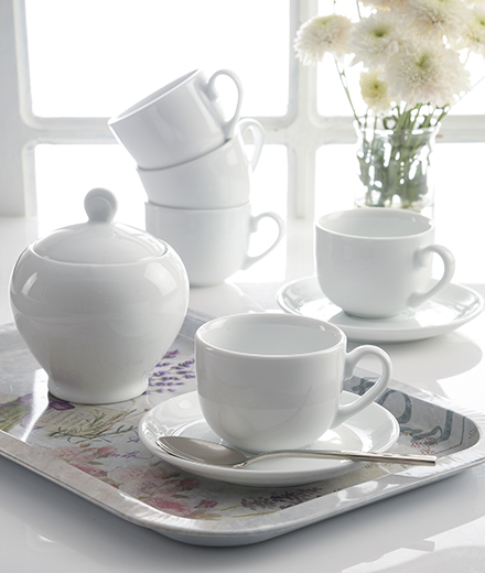 سرویس چینی 28 پارچه غذاخوری سفید - Image 3