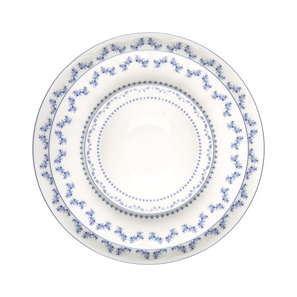 سرویس چینی 29 پارچه غذاخوری فرانسیس سرمه ای