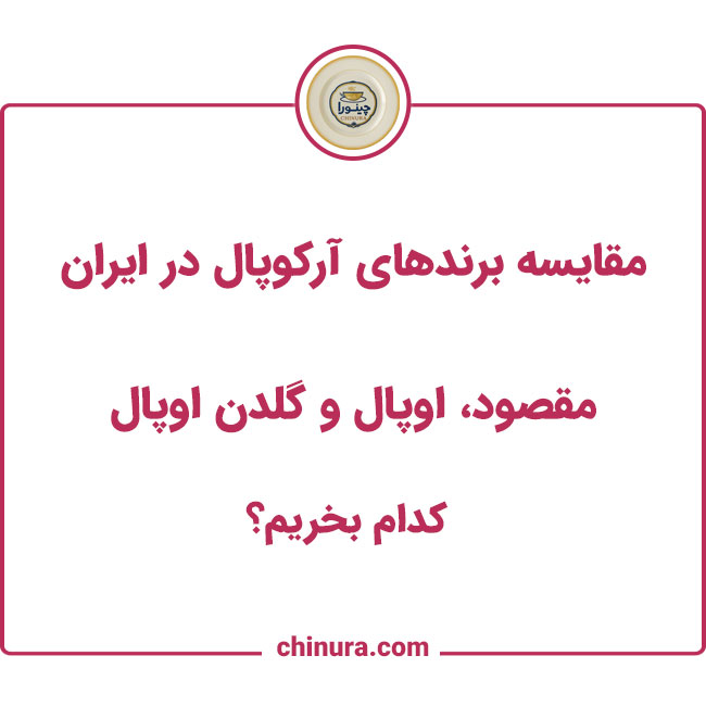 مقایسه برندهای آرکوپال در ایران: مقصود، اوپال و گلدن اوپال